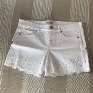 White Jean Shorts by LOFT